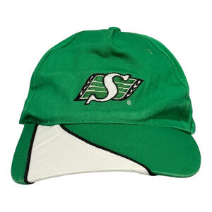 Saskatchewan Roughriders Hat Cap Strap Back Mens Green White CFL Football Canada